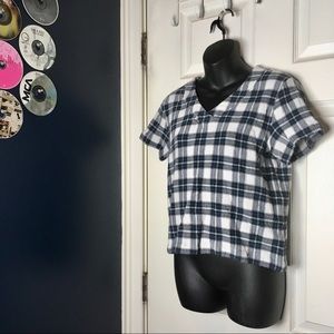 Garnet Hill plaid shirt